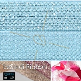 Elastic LeSindi ribbon 12mm lightblue