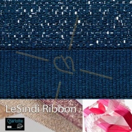 Elastic LeSindi ribbon 12mm Navy