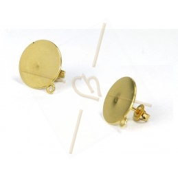 earrings disk 14mm with...