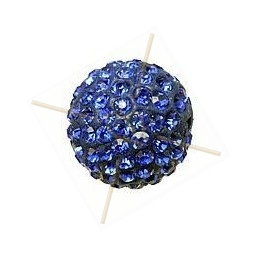 boule de strass 16mm blue roi