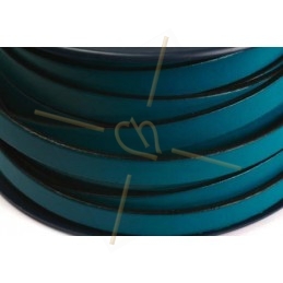 cuir plat 10mm Turquoise